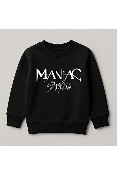 SVART WEAR Hanorac pentru copii cu imprimeu Stray Kids, 100% bumbac, cu gât r...
