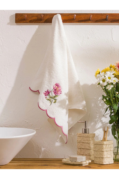 LC Waikiki Бавовняна рушник з вишивкою квітів 50x80 см