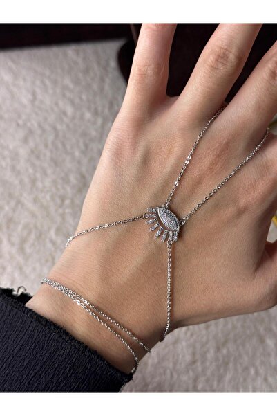 LEROSY CO. حجر العين المزخرف من الفولاذ المقاوم للصدأ الفضي