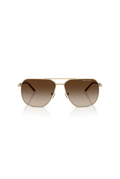 Armani Exchange Male Square sunglasses- AX 2057S - lense size:59mm - Matte pale gold