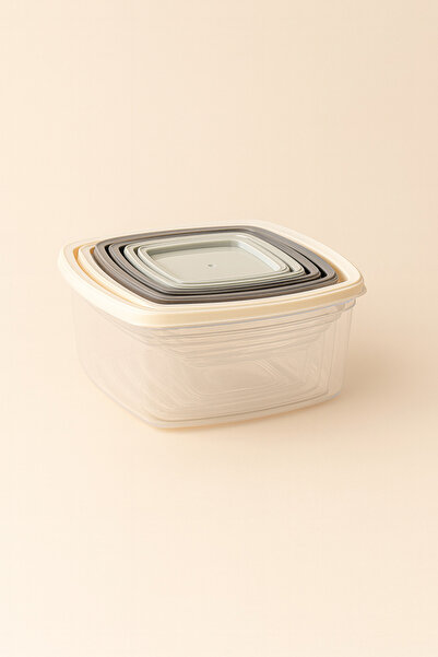 Mirilliahome Set of 6 Square Transparent Storage Containers |   Microwave and Refrigerator Compatible Food Containers