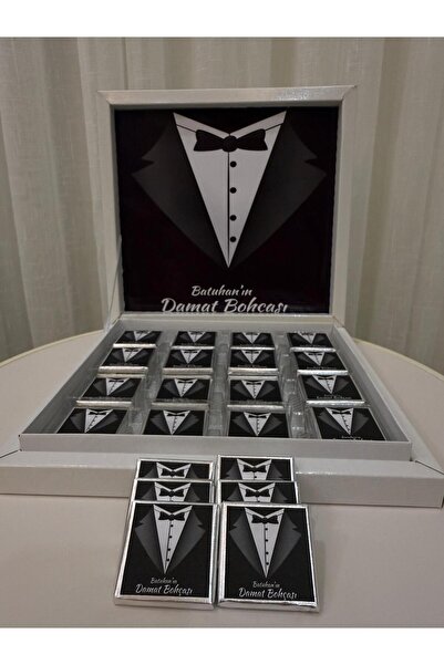 MADLEN Çikobella Çikolata (ELİTÇİKOLATA)İsme Özel Damat Bohçası Çikolatası (4...