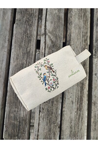 JANJAN Large Natural Makeup Bag, Organizer Bag, Organizer, Cosmetic Carrying Case,