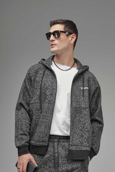 king brich Етнічний візерунок Детальний реглан Рукав Капюшон Нижня частина Верхня частина Комплект