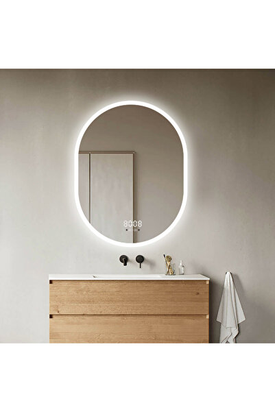 LedCorp Oglindă LED ovală 70×90 cm, senzor de mișcare – 3 tipuri de lumină, r...