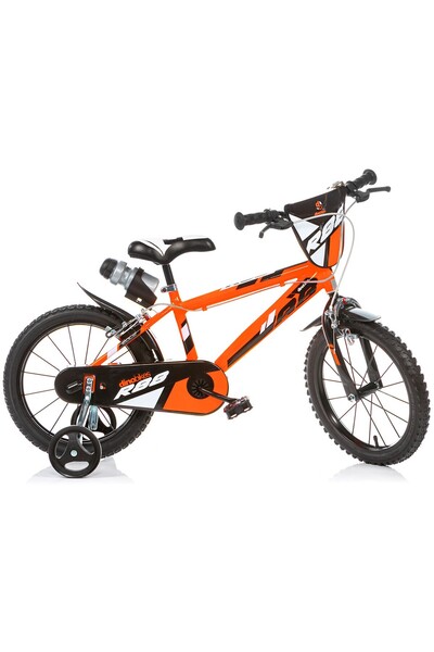 Dino Bikes Bicicletă pentru copii model R88 DB-416U-26R88 Dino Bikes, 16 inch – Portocaliu vibrant