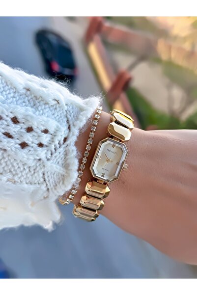 Ferrucci Steel Strap Minimal Case Women's Wristwatch 3 Atm Water Resistant 2 Years Warranty