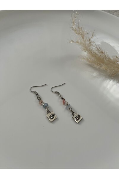 Lullaby Morganit Aesthetic Soft Vibes Vintage Fairycore Y2k Goth Tasarım Hediyelik Küpe Doğal Taş