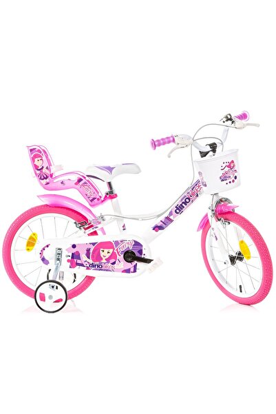 Dino Bikes Kids’ Bicycle Fairy DB-164RSN-05FY Dino Bikes, 16 Inch – White & Pink