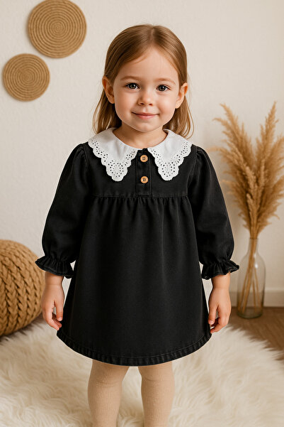 Meku Kids Fisto Yaka Kız Çocuk Elbise