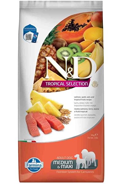 Farmina Nd N&D Tropical Selection Somonlu Ve Tropikal Meyveli Orta Ve Büyük Irk Yetişkin Köpek Maması 10 Kg