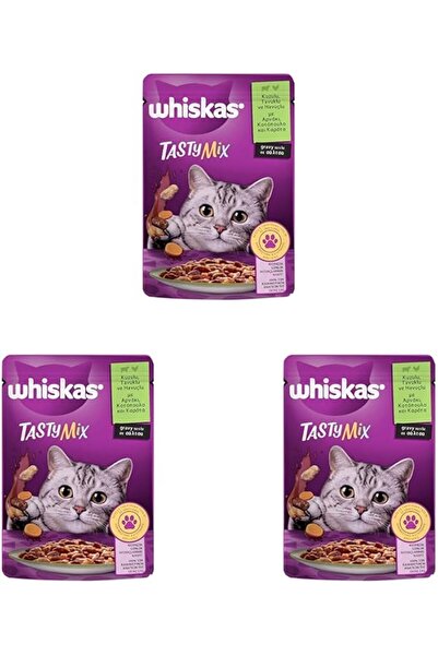 Whiskas Pouch Tastymix Sos İçinde Kuzulu Tavuklu Ve Havuçlu Yetişkin Kedi Kon...
