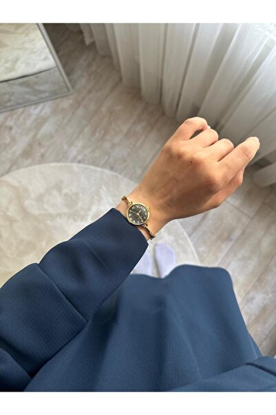 MERW Vanetta Model Gold Black Color Vintage Series Metal Cord Women Wristwatch