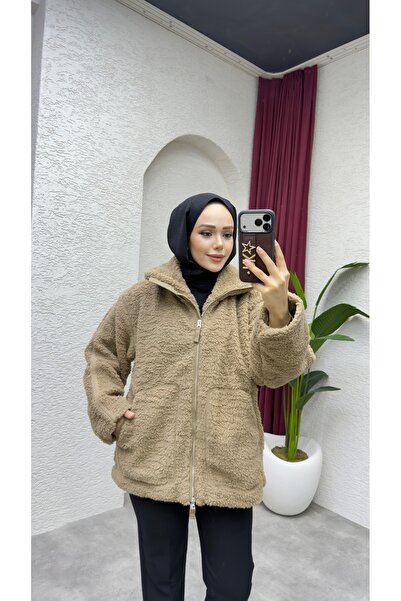 M O L İ T A MLT132 Premium İçi astarlı Peluş Ceket