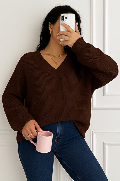 EFENDİX Plus Size Knitwear Sweater