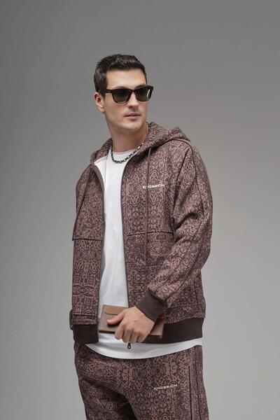 king brich Етнічний візерунок Детальний реглан Рукав Капюшон Нижня частина Верхня частина Комплект