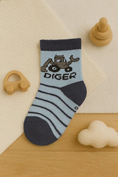 ESİLA KİDS Children's Socks with Vehicle Pattern