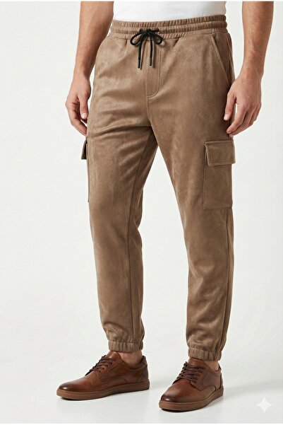 STITCH by MH Men's Velvet Cargo Joggers