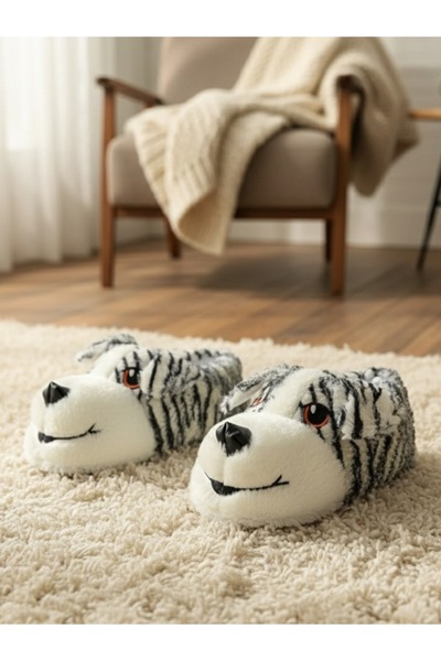 Esra Cute Animal Figure Slippers Plush Home Slippers House Boots