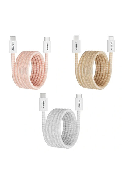 Unitek TYPE-C MANYETİK HIZLI ŞARJ KABLOSU PEMBE (C14141APK01-1M)