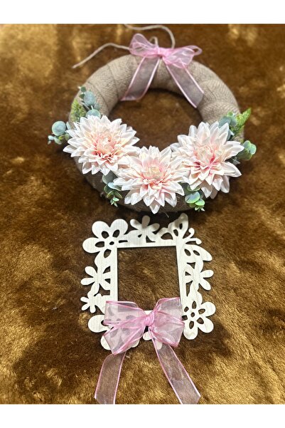 Marrone Pink Star Flower Door Ornament Socket Frame Set of Two