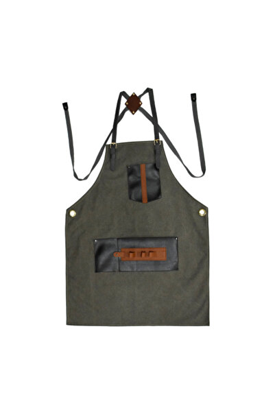 Beardshop Șorț de frizerie din piele - Gri