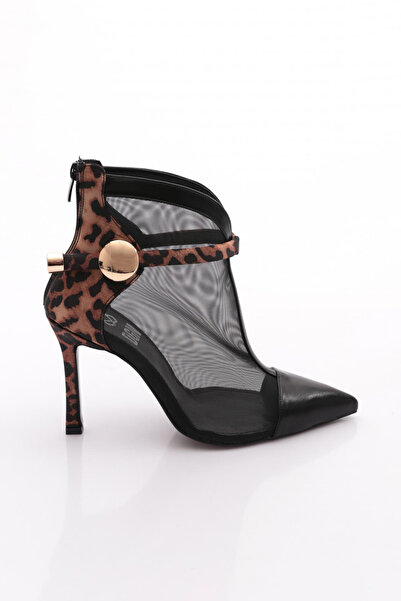 DGN 8761 Women's Mesh Detailed Evening Dress Boots