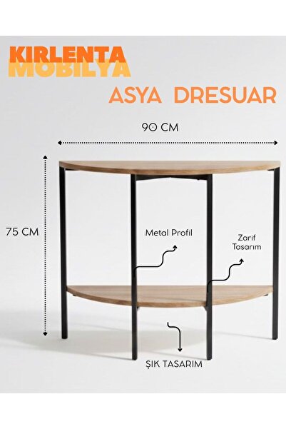 Kırlenta ASYA DRESUAR METAL AYAKLI DRESUAR KAHVE KÖŞESİ KONSOL