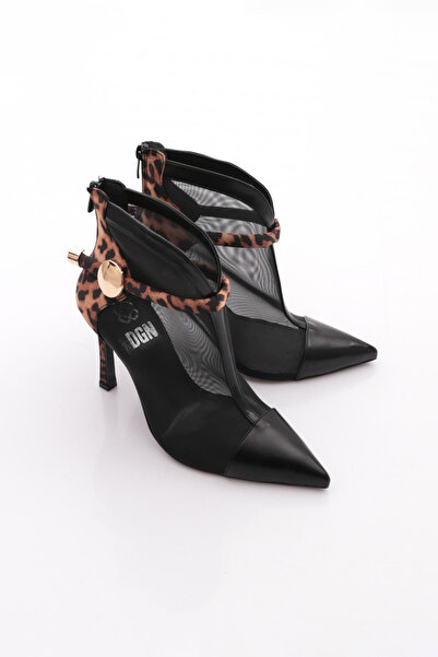 DGN 8761 Women's Mesh Detailed Evening Dress Boots