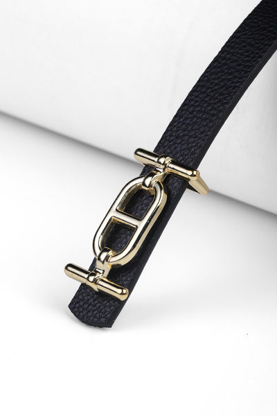 marisha حزام نسائي أنيق بإبزيم ذهبي أسود، حزام للبنطلون، حزام للقميص، حزام لل...