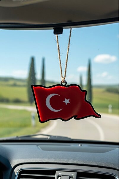 Yalıgraf Reklam Tabela 3D Pleksi Türk Bayrağı Dikiz Ayna Süsü