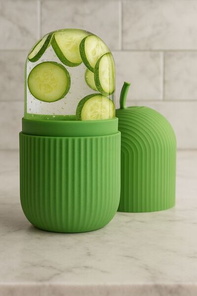 Efloria Silikon Buz Kalıbı Yüz Göz Boyun Cilt Masaj Aleti Göz Torbalarını Gid...