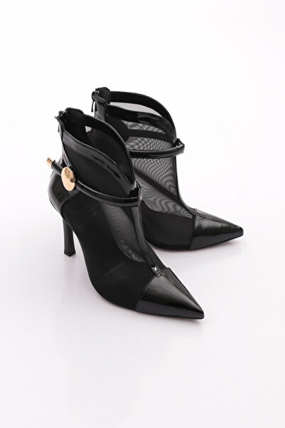 DGN 8761 Women's Mesh Detailed Evening Dress Boots