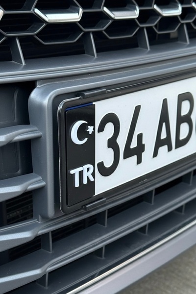 Yalıgraf Reklam Tabela 3D Pleksi Plaka TR Ayyıldız Siyah Kabartmalı 2 Adet - ...