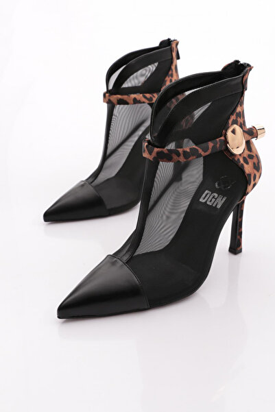 DGN 8761 Women's Mesh Detailed Evening Dress Boots