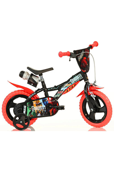 Dino Bikes Bicicletă Gormiti DB-612L-GOR pentru copii, cu dinozauri, 12 inch – Negru
