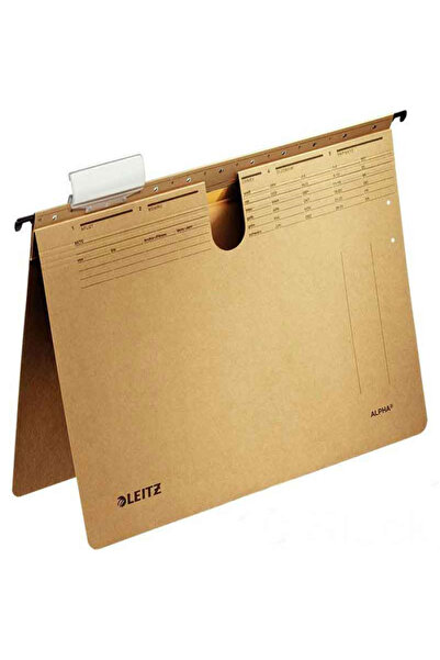 Leitz Hanging File Ring Binder Cardboard A4 Brown 1914 Pack of 10