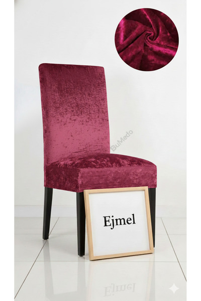 EJMEL Huse pentru scaune din catifea BRAND, pachet de 6, CALITATE