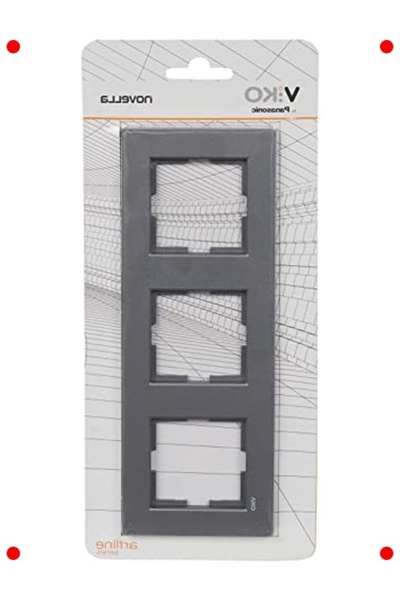 232premiumquality إطار مفتاح/مقبس ثلاثي بلون مدخن