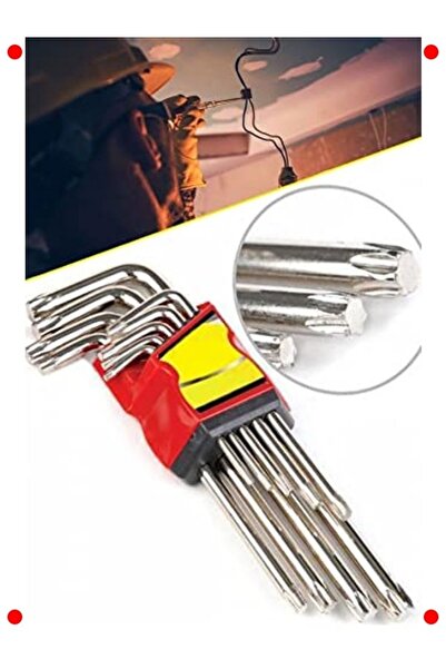 ulupazarlama 9 Piece Steel Star Allen Key Set 120mm