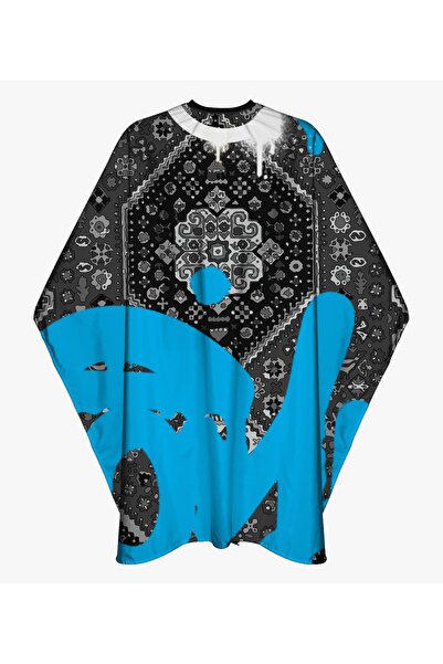 Marmara Barber Hairdressing Cape Fly Carpet Blue