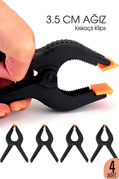 Transformacion Kıskaç Klips Yaylı Işken ce Plastik Kelepçe Güçlü Mafsallı Çene 3 inç 3.5 cm ağız 722448