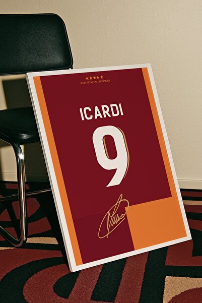 Base Concept Mauro I. 9 Numara Sarı Kırmızı Poster Tablo (Çerçeveli)