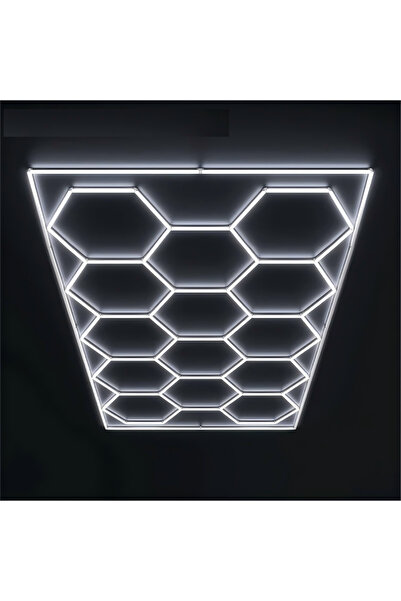 Honeycomb 14 шестоъгълни LED лампи с рамка 650W 4830 x 2430 мм