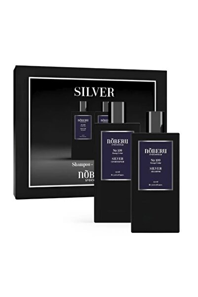 NOBERU OF SWEDEN Noberu Silver Giftbox - Shampoo & Conditioner Gift Set for Gray Hair