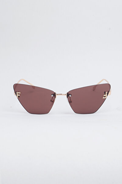 Kapin Solvix Cateye Çerçevesiz Tasarım Kadın Güneş Gözlüğü - Kahve