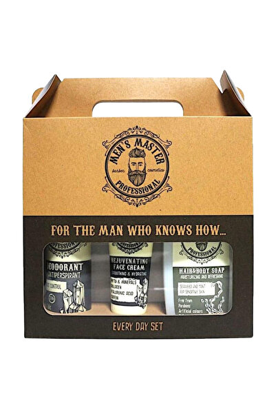 Men's Master Men’s Master Professional For Everyday Gift Set with Face Cream, Deodorant, 2-in-1 Shampoo