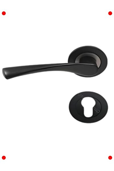 markentegra مقبض باب مع شارة - أسود غير لامع - متوافق مع القفل
