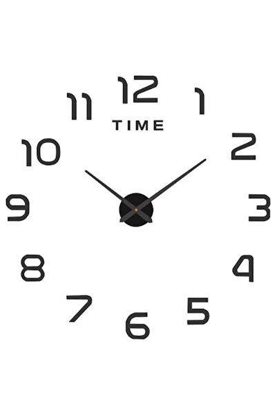 Beardshop Ceas de perete, negru, efect 3D, 1xAA, 60-130cm, Ruhhy