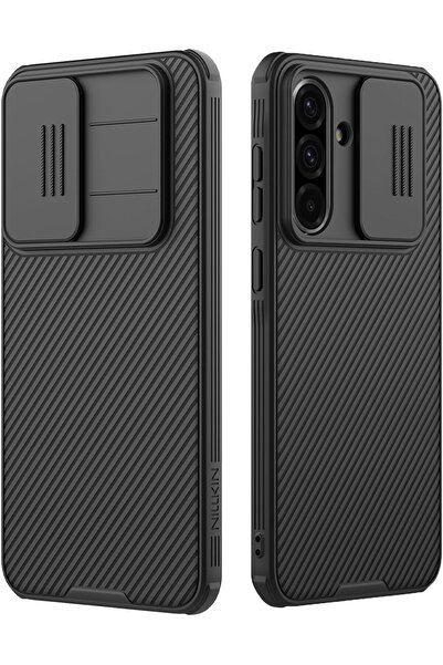 HYX جراب لهاتف Samsung Galaxy A36 5G مع غطاء كاميرا منزلق - أسود